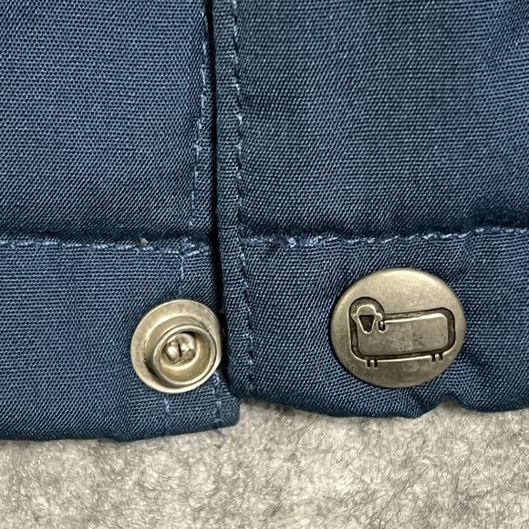 VTG Woolrich Chore Coat Mens L Blue Down Tartan Plaid Flannel Lined Barn Jacket - Picture 13 of 17